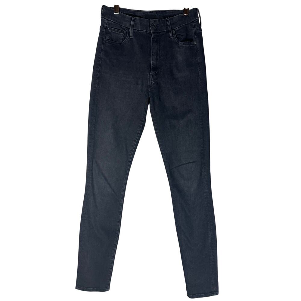 Mother High Waisted Looker Jeans in Blackbird Sz 27 Stretchy Skinny Ankle *Flaw‎